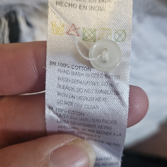 RD STYLE Textured Cotton Striped Sheath Mini Dress In White/navy/red. Size Small - Picture 4 of 15